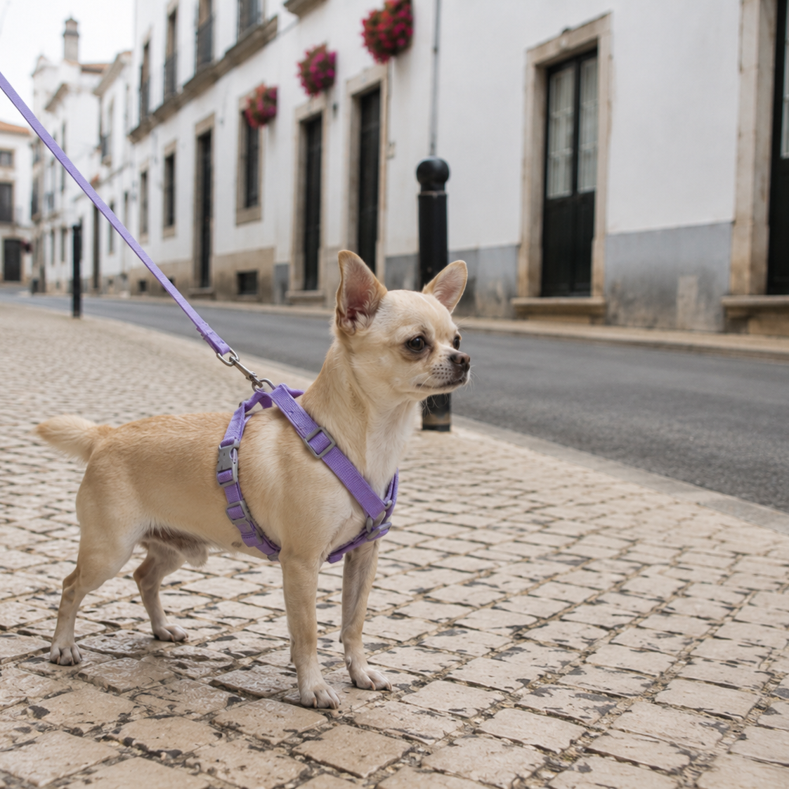 Colete Peitoral Ajustável para Cães Pequenos Guia Inclusa - MimoCao