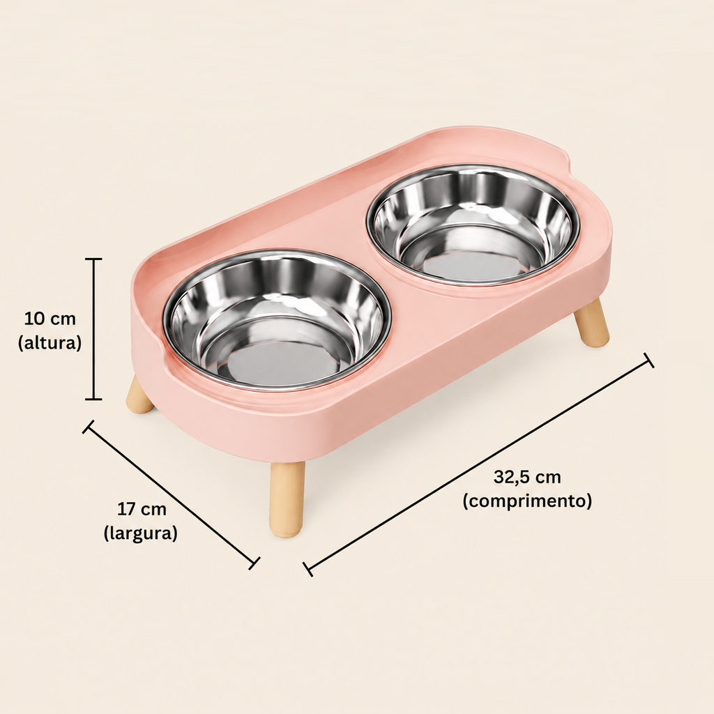 Tigela Dupla Pet em Aço Inox - MimoCao