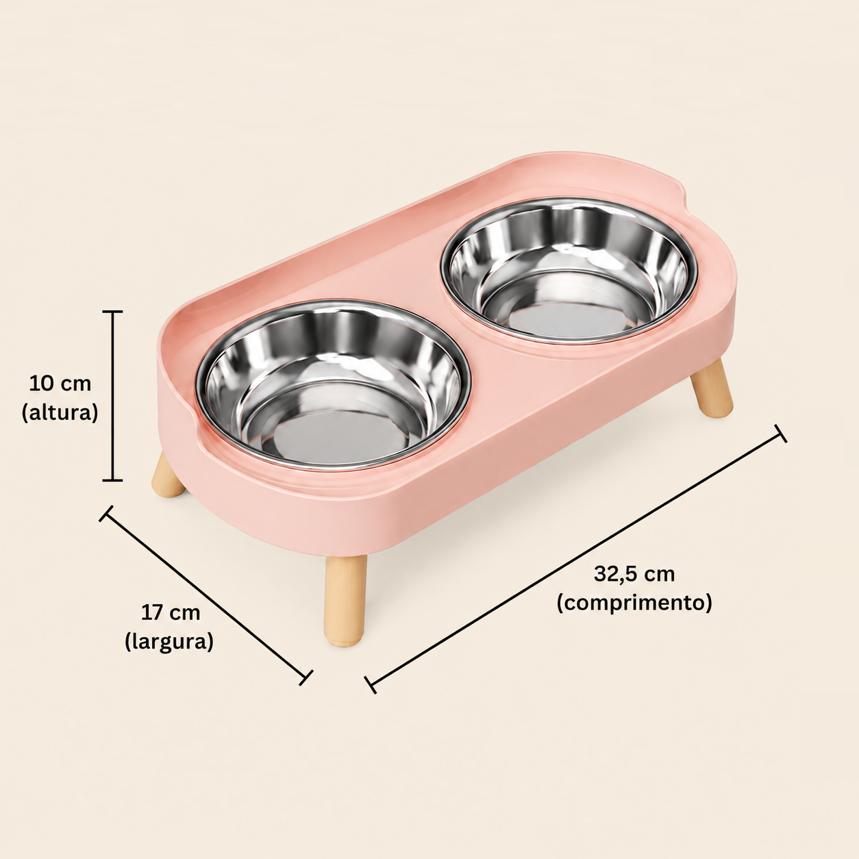 Tigela Dupla Pet em Aço Inox - MimoCao