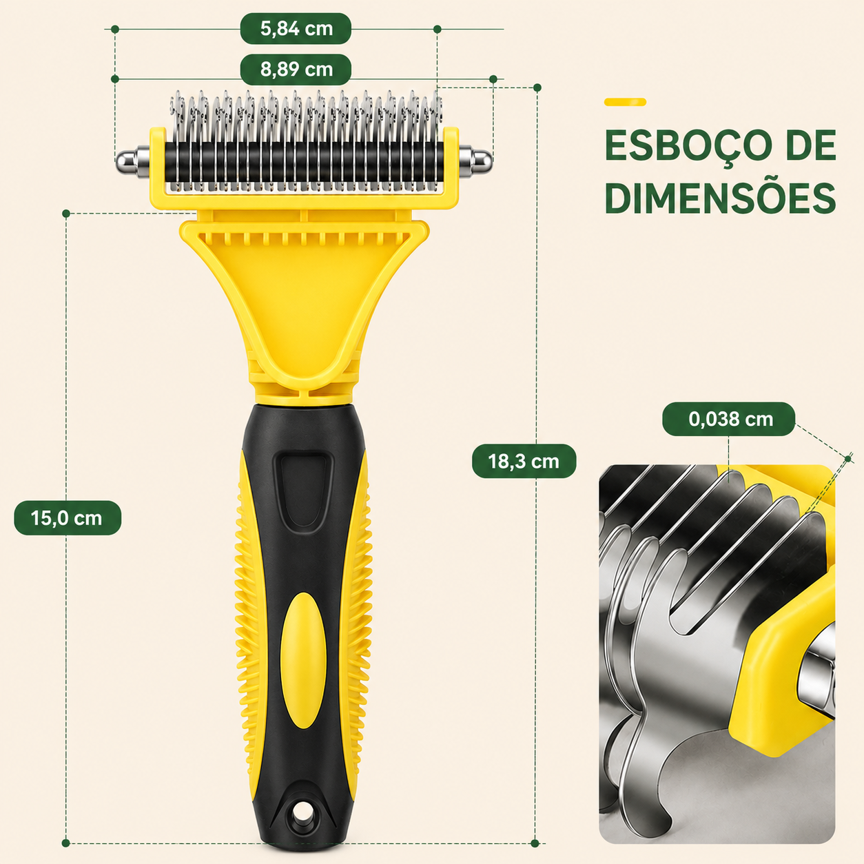Escova Inox Pet Pro - MimoCao