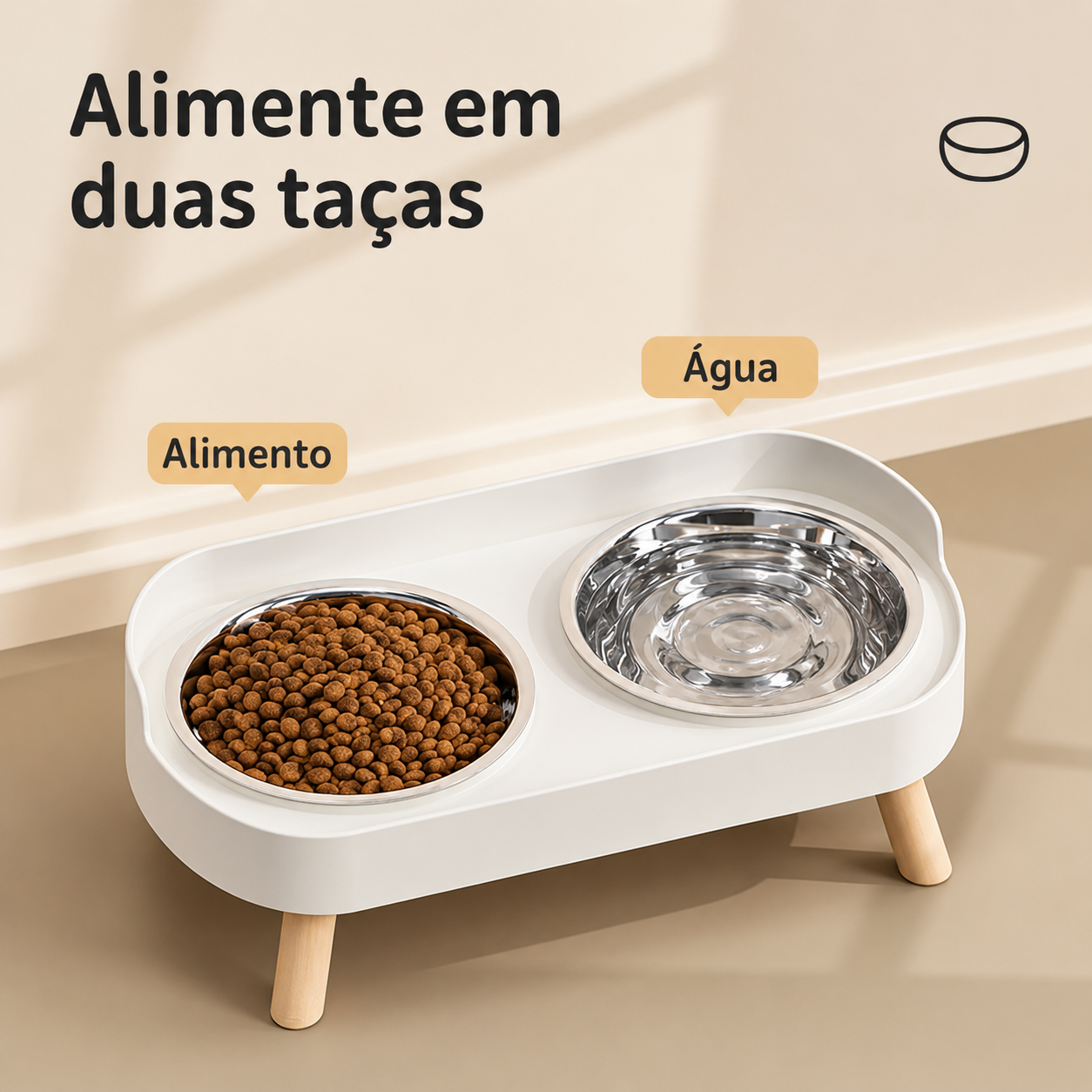 Tigela Dupla Pet em Aço Inox - MimoCao