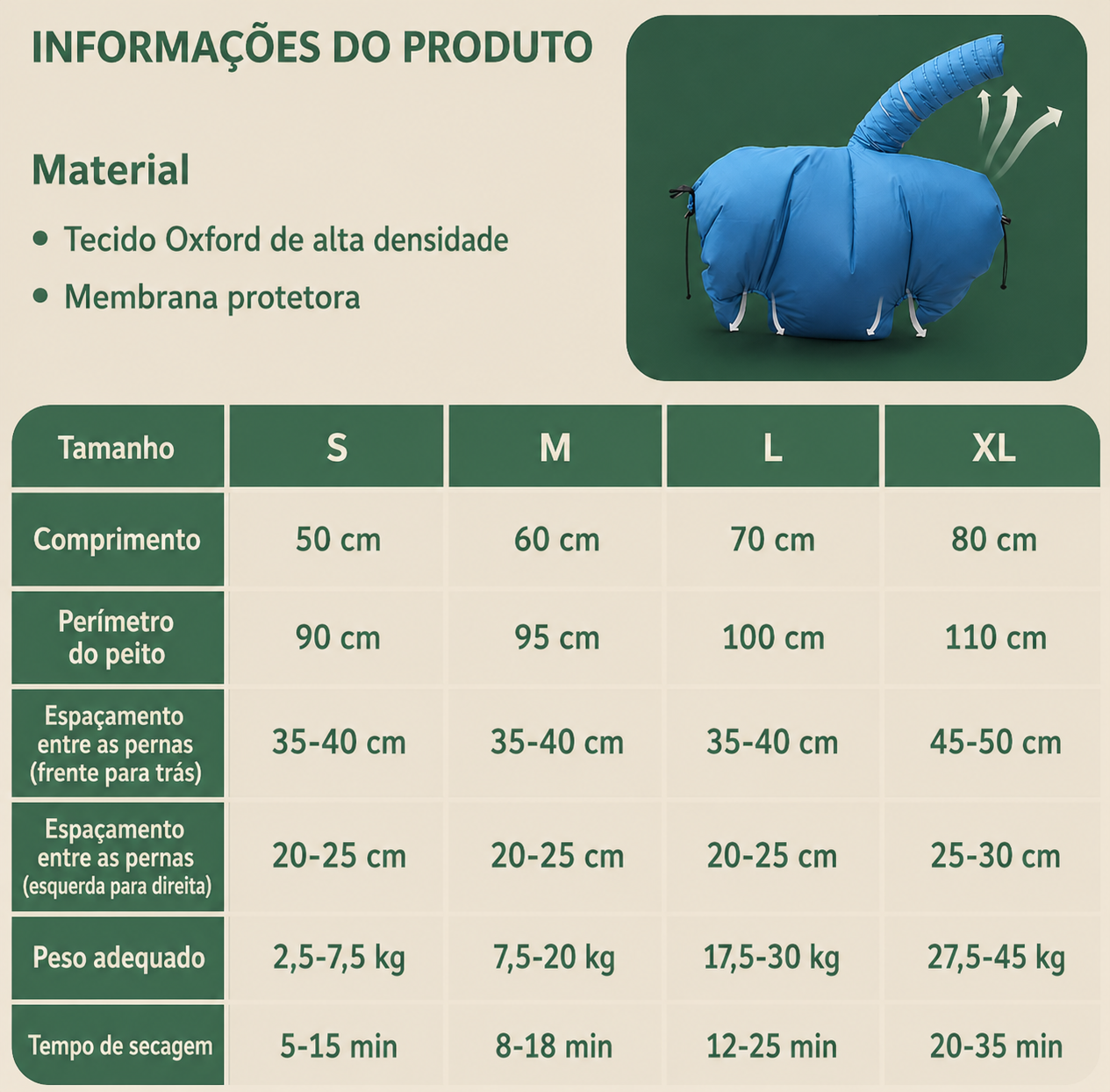 Saco Secador para Cães Portátil e Dobrável - MimoCao
