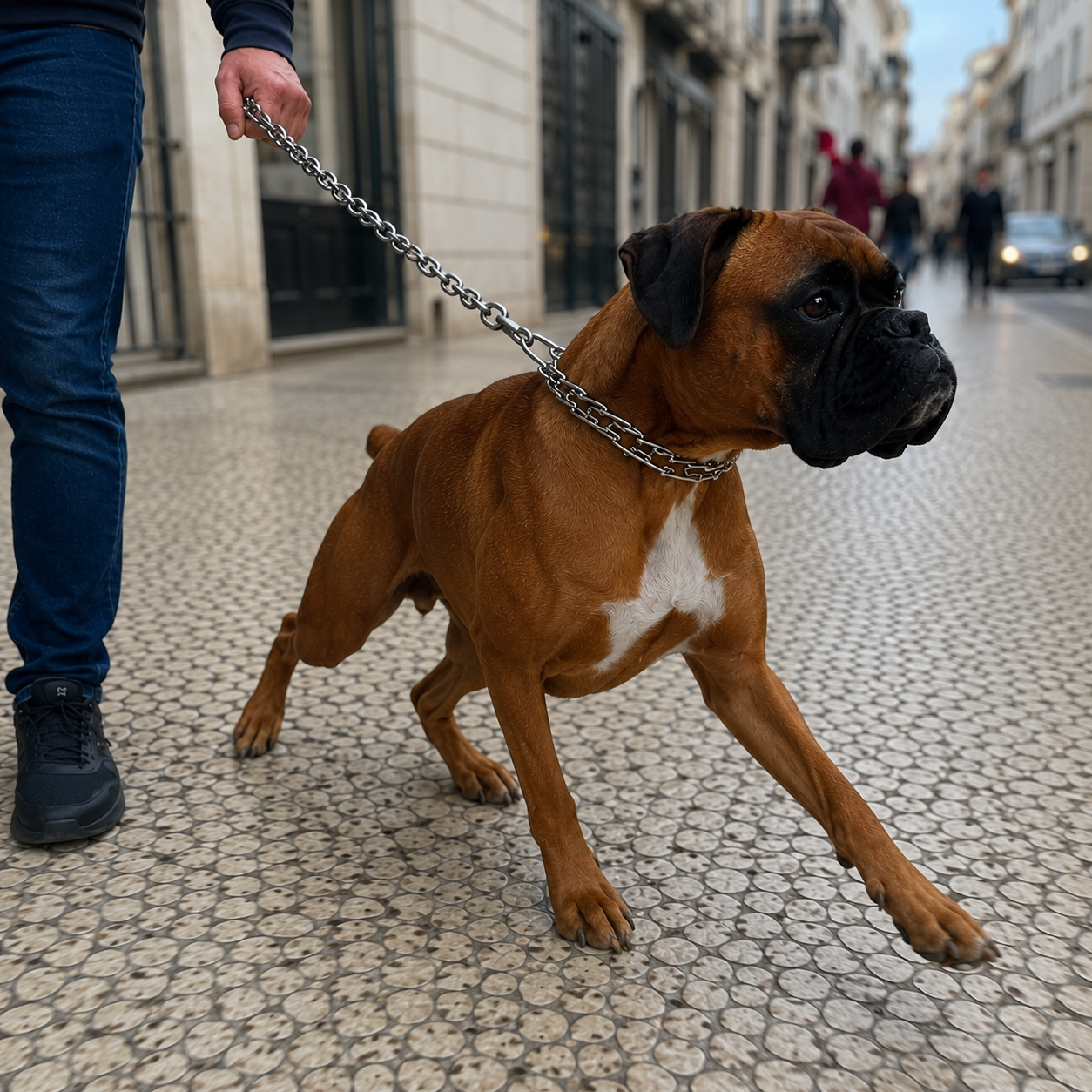 Coleira Enforcadora Ajustável para Cães Aço Inox - MimoCao
