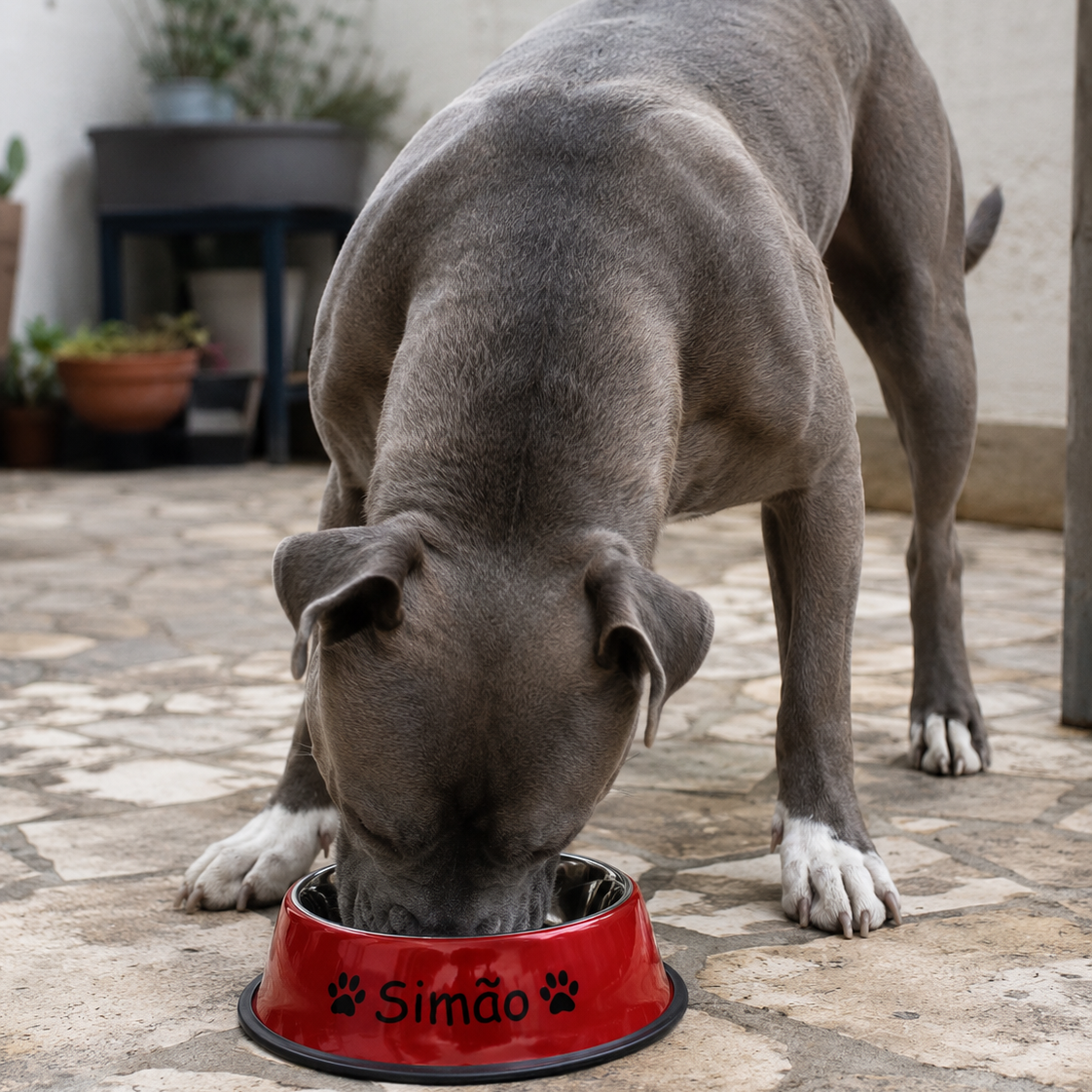 Tigela Personalizada em Aço Inoxidável para Cães - MimoCao