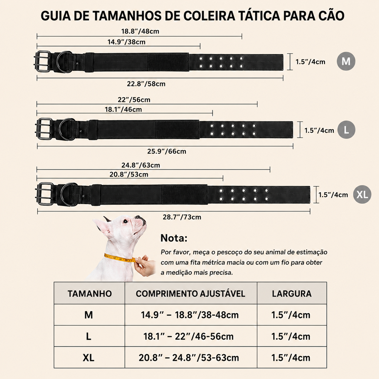 Coleira Tática Militar para Cães -  MimoCao