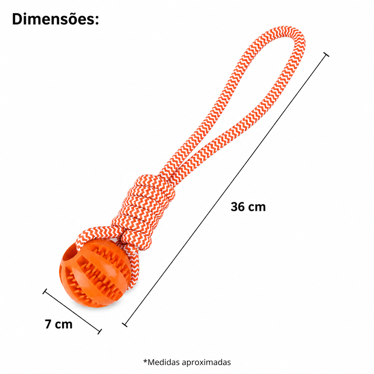 Bola de Corda para Cães Resistente para Mordidas e Limpeza Dental - MimoCao