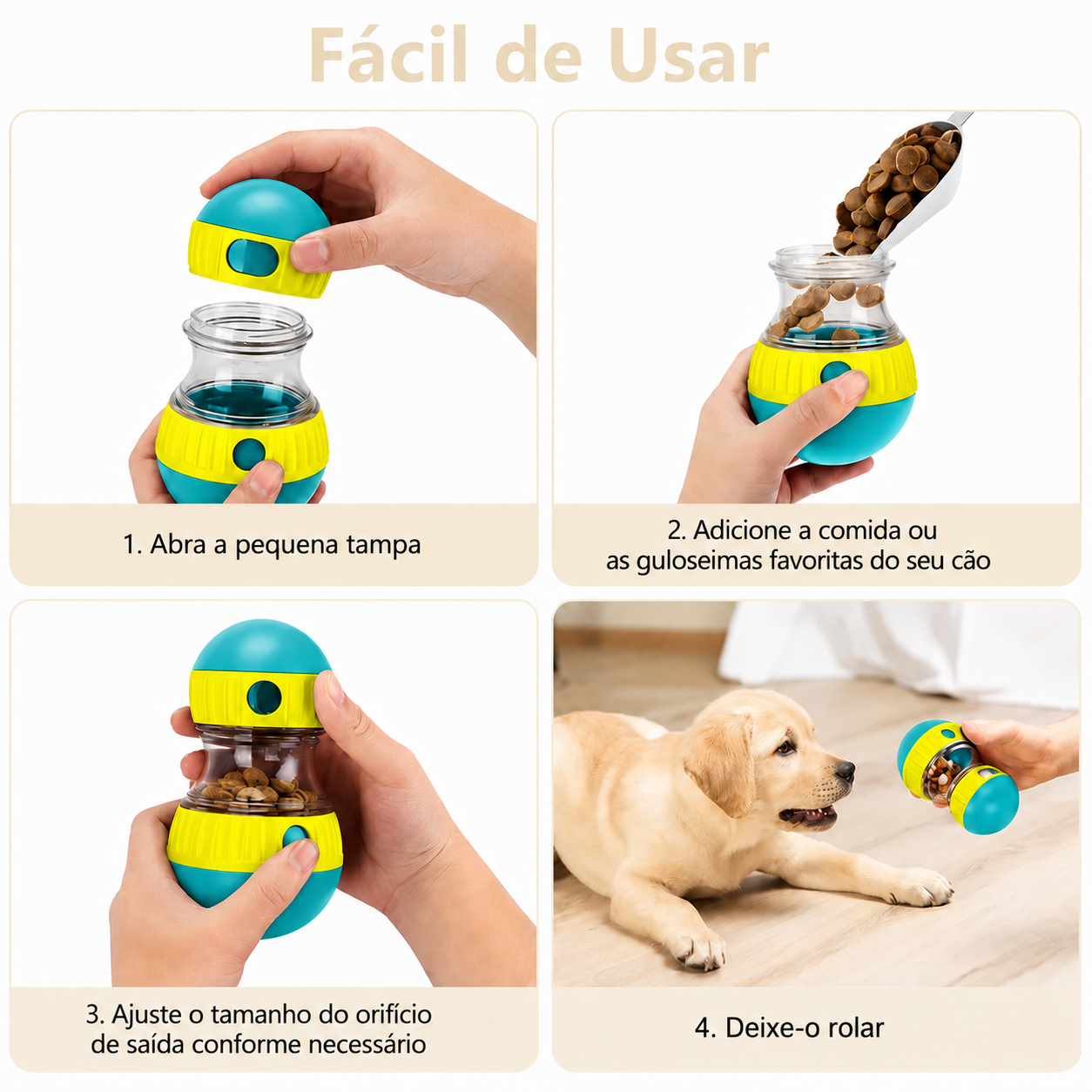 Brinquedo Interativo Dispensador de Petiscos para Cães - MimoCao