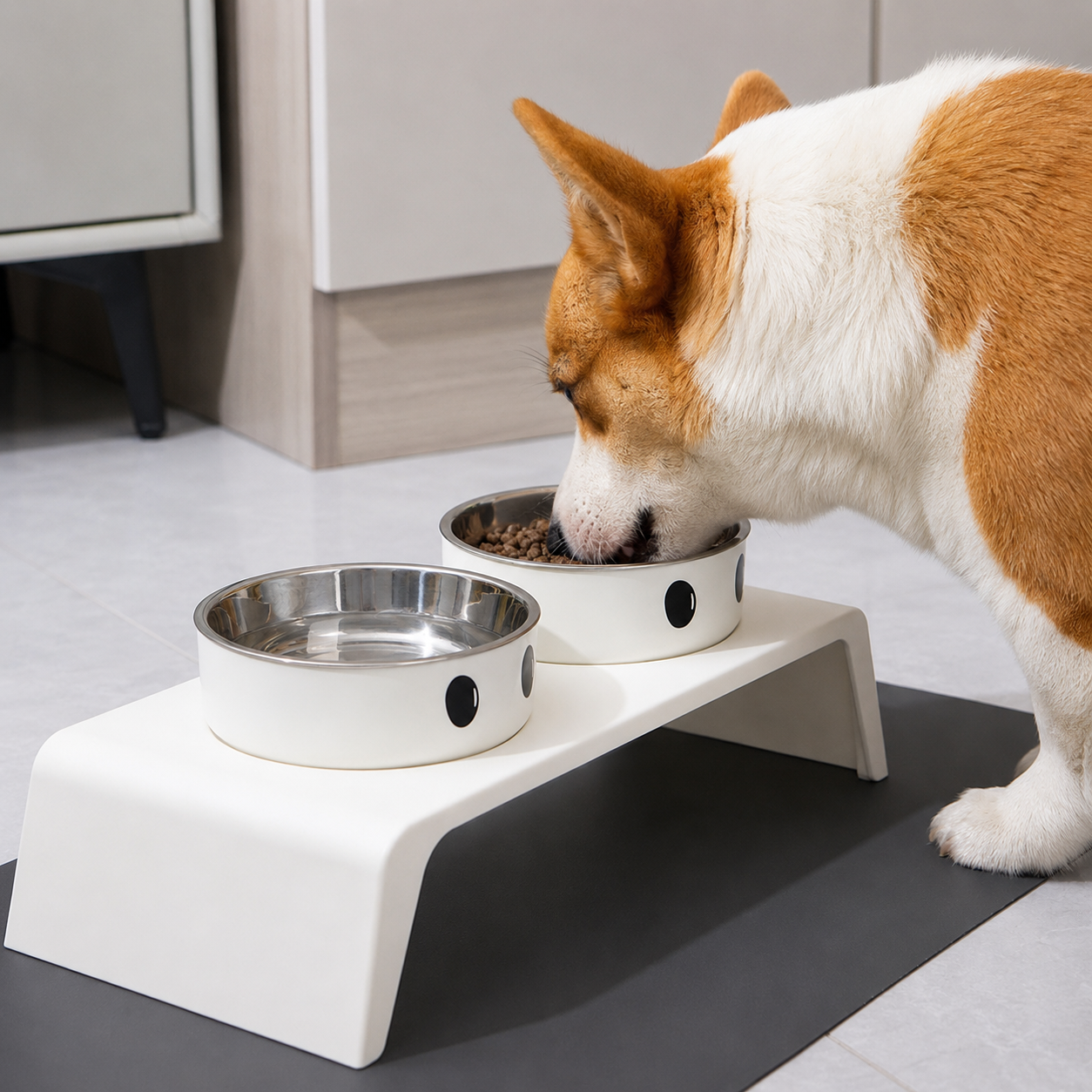 Suporte Elevado com Tigelas Inox para Pets - MimoCao