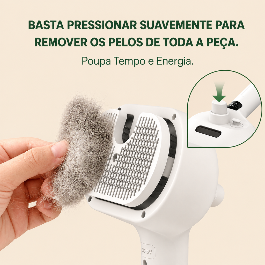 Escova a Vapor Groom Pet - MimoCao