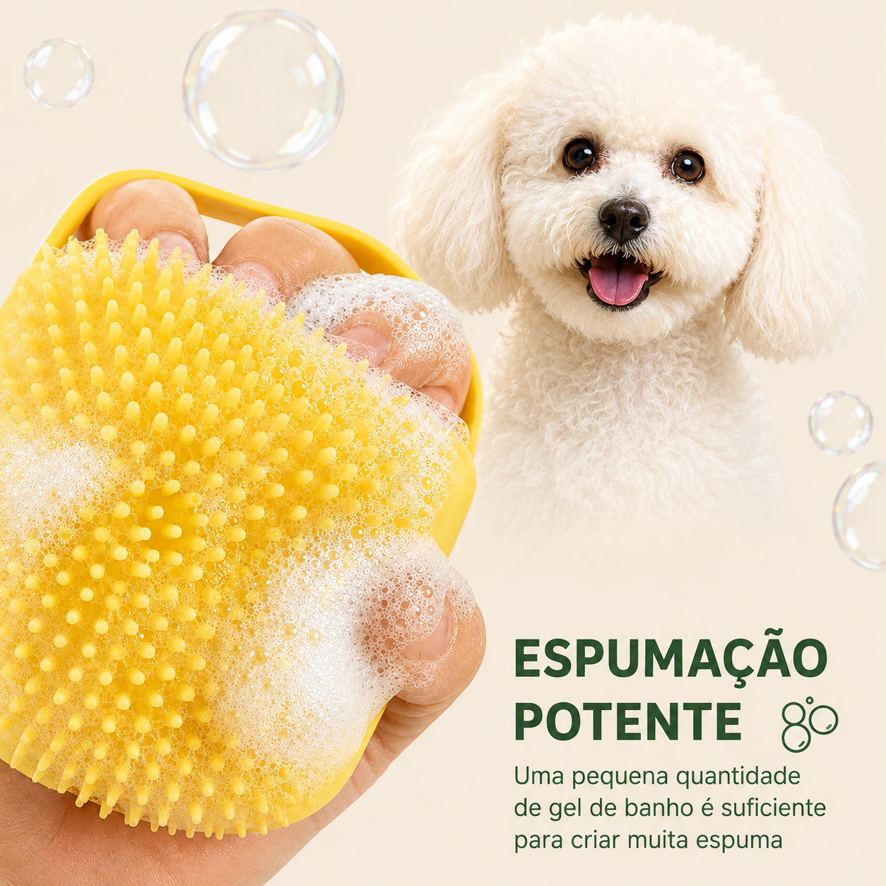Escova de Banho com Champô Pet - MImoCao