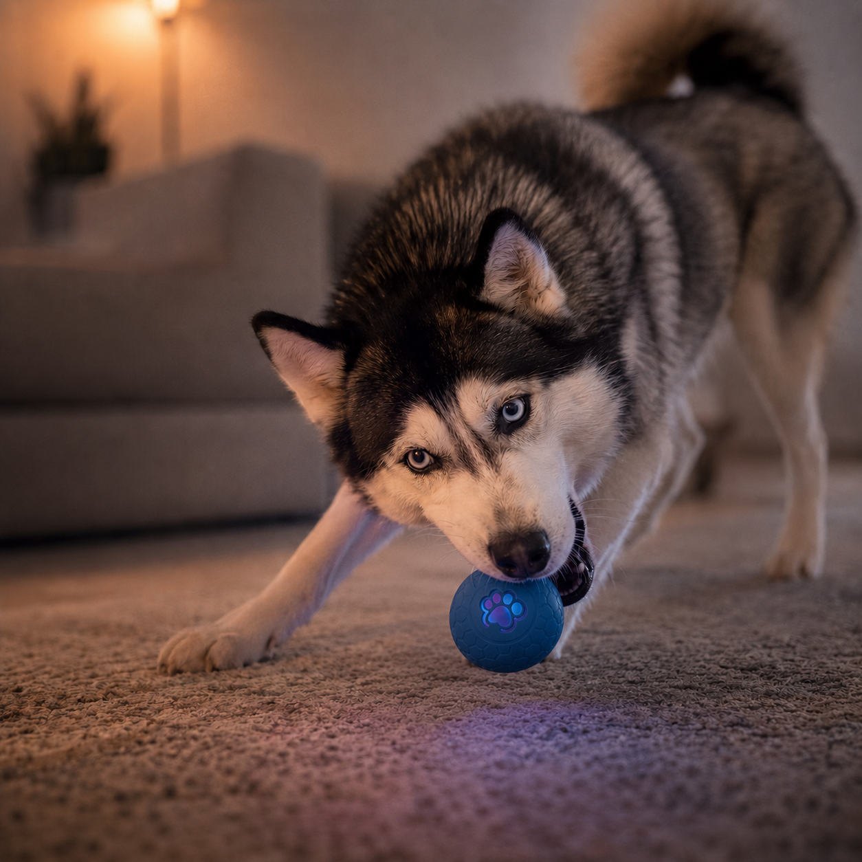 Bola Inteligente com Luzes RGB para Cães - MimoCão