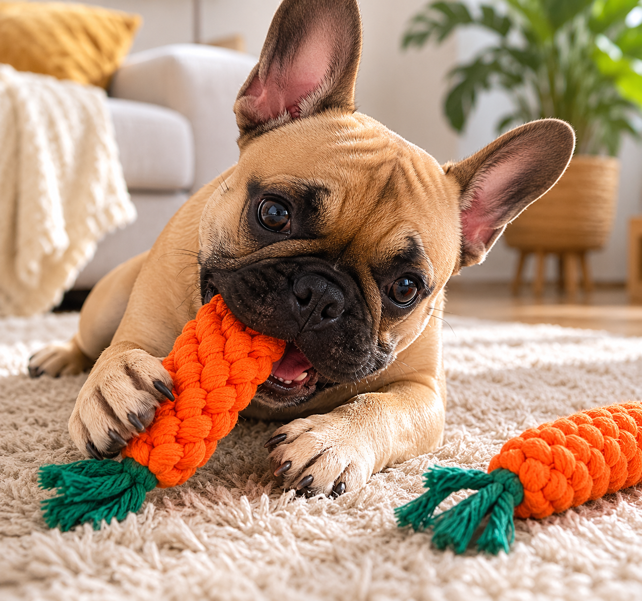 Brinquedo Dentário Cenoura Para Cães Filhotes - MimoCao