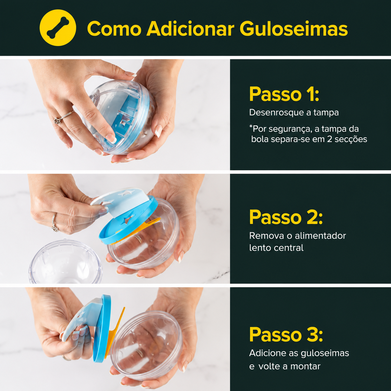 Bola Dispensadora de Petiscos para Cães - MimoCao