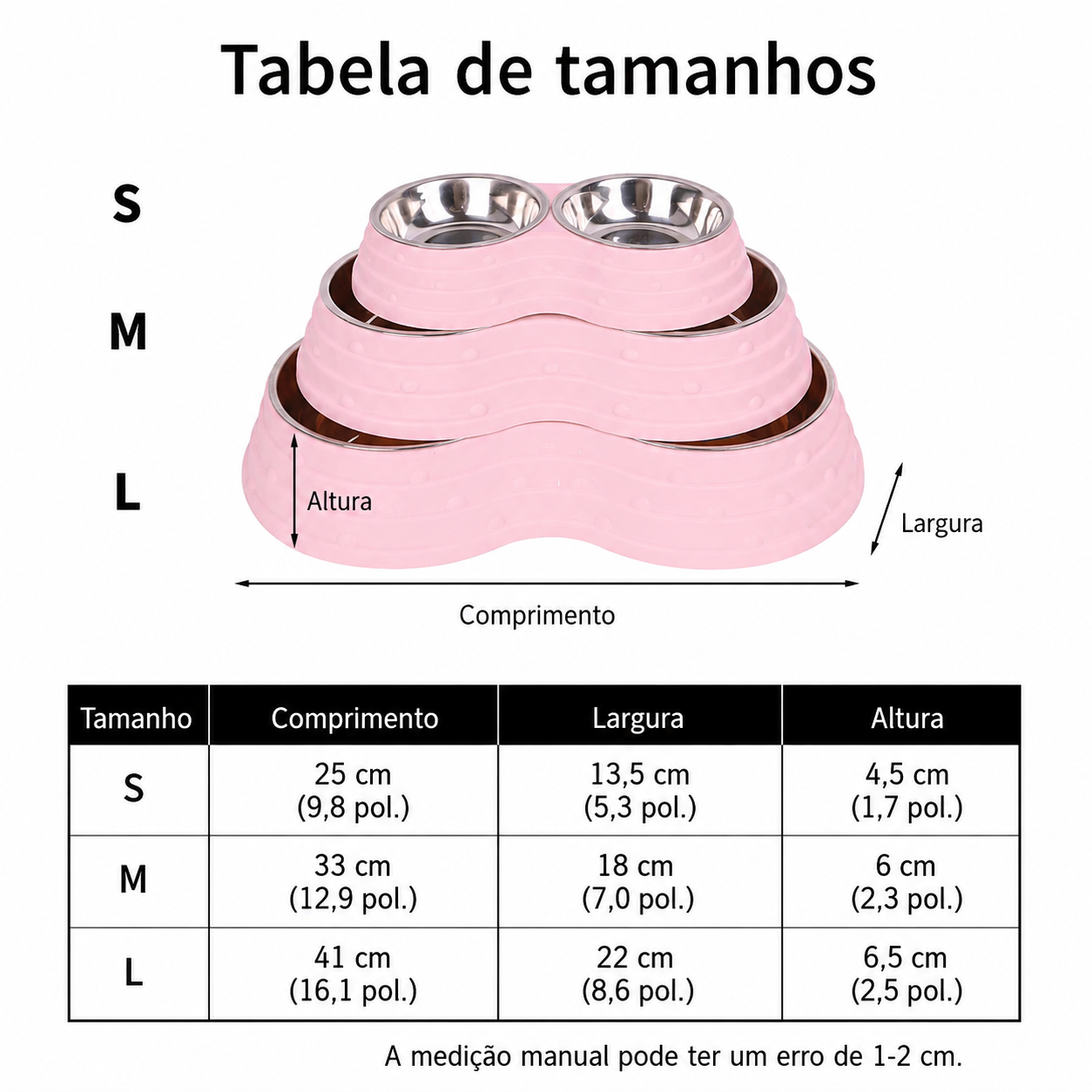 Tigela de Aço Inoxidável para Cães - MimoCao