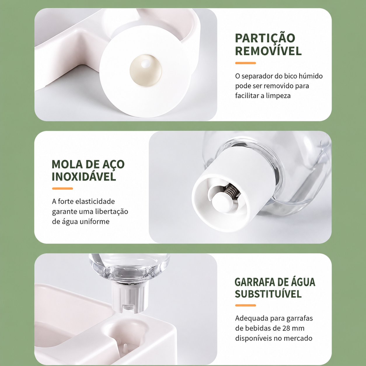 Alimentador Branco Automático para Cães com Bebedouro - MimoCao