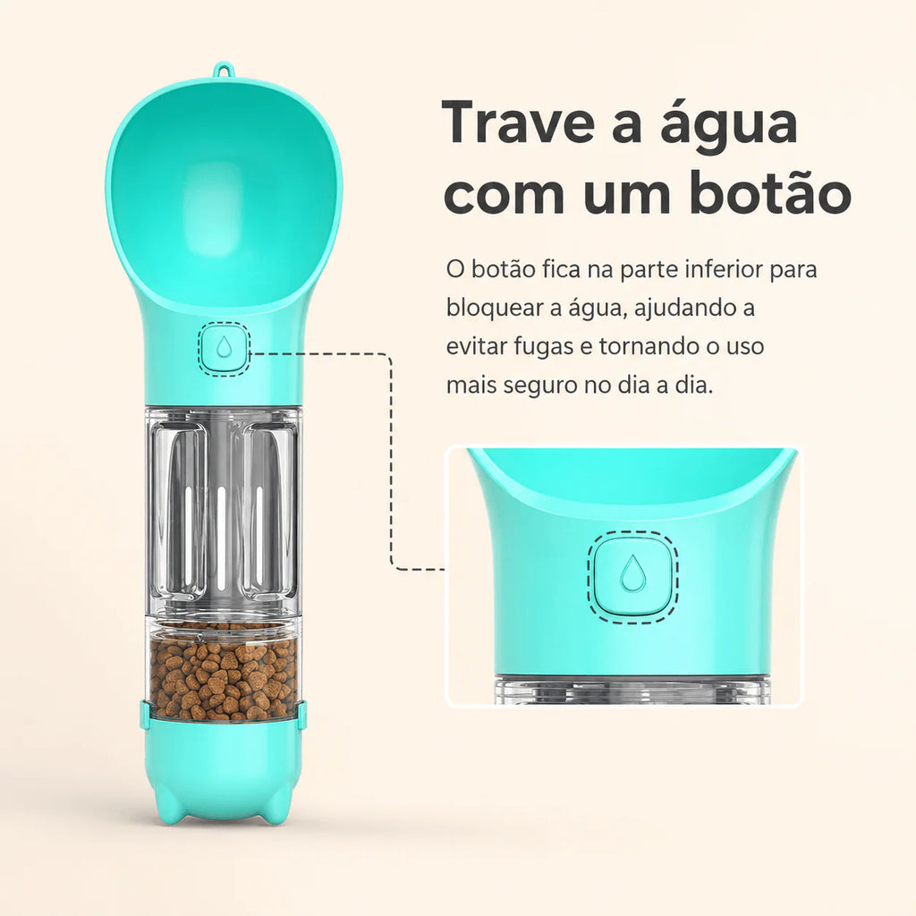Garrafa Comedouro e Bebedouro Portátil para Cães - MimoCao