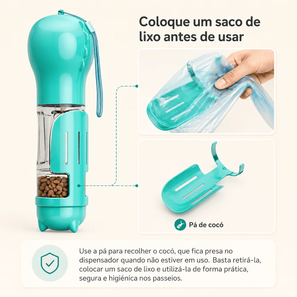 Garrafa Comedouro e Bebedouro Portátil para Cães - MimoCao