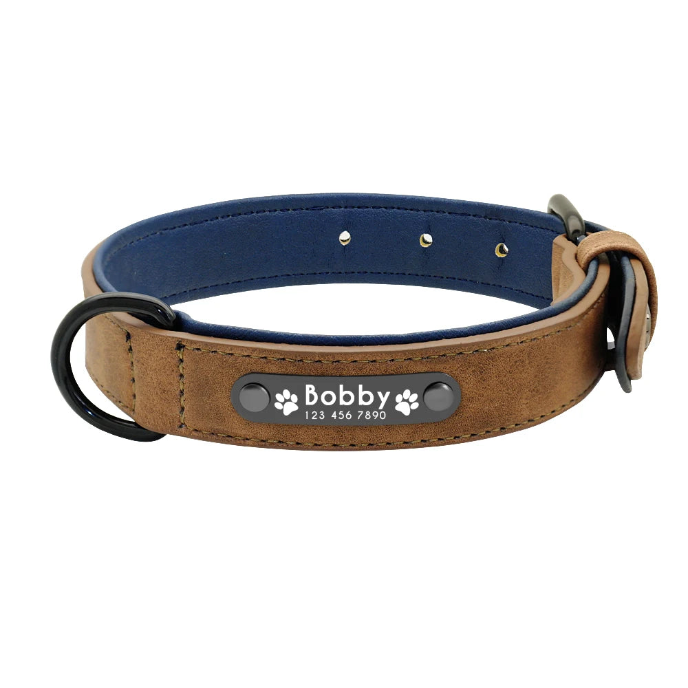 Coleira de Couro Personalizadas para Cães - MimoCao
