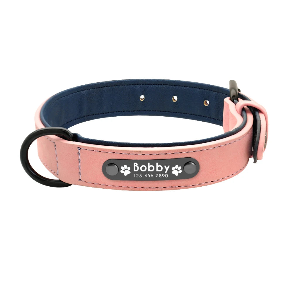 Coleira de Couro Personalizadas para Cães - MimoCao