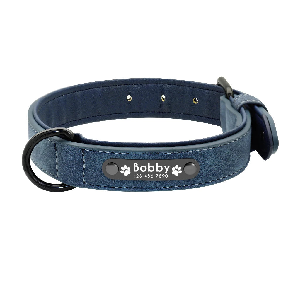 Coleira de Couro Personalizadas para Cães - MimoCao