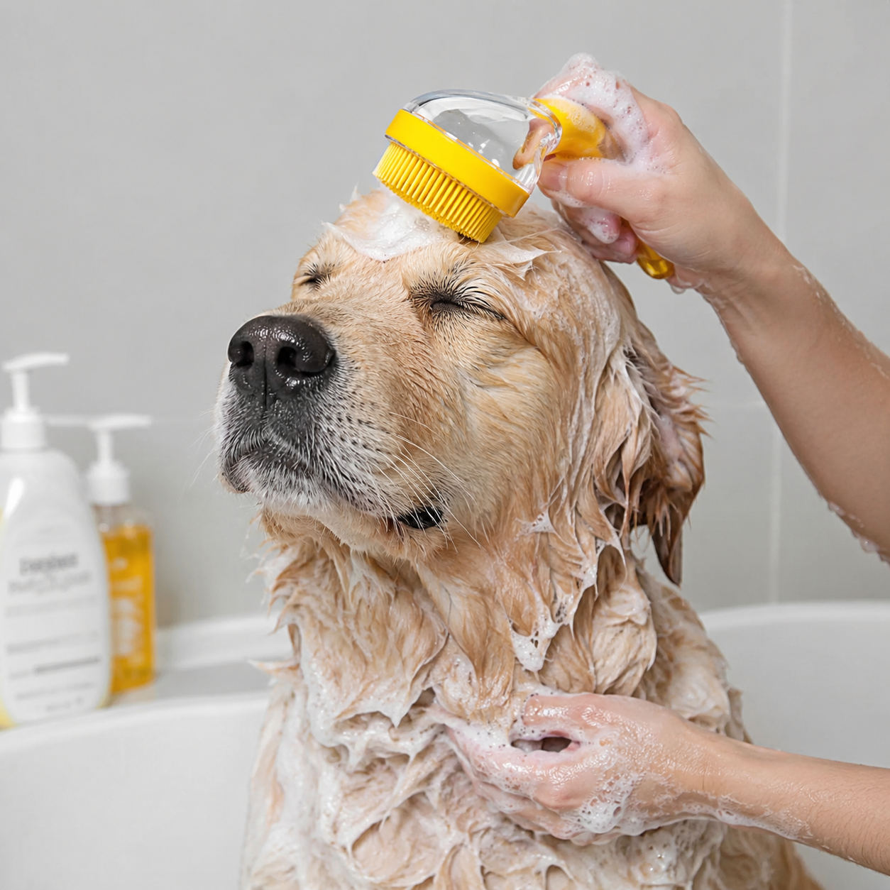 Escova Massageadora de Banho para Cães - MimoCao