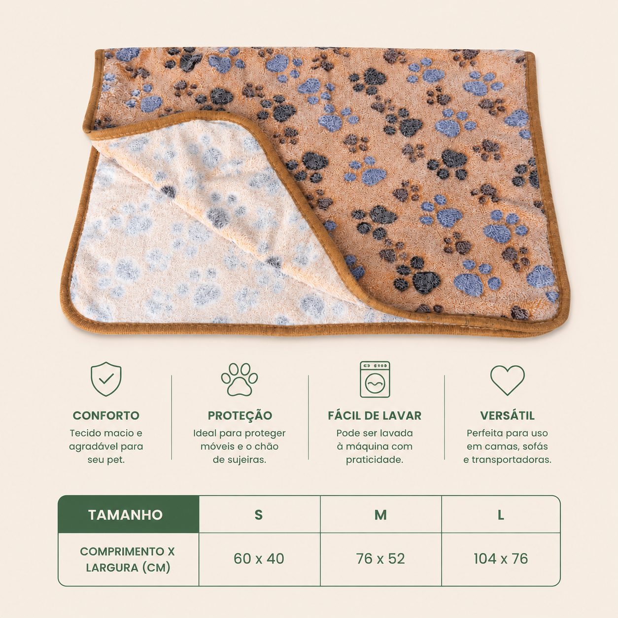 Manta para Cães Soft Pet - MimoCao
