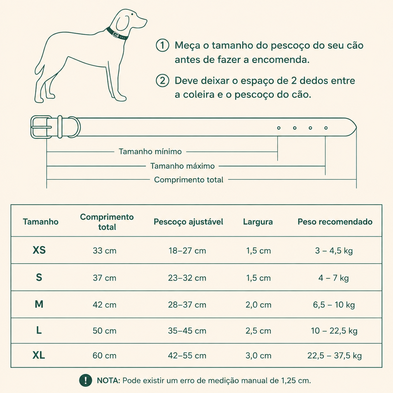 Coleira para Cães com Identificação Premium - MimoCao