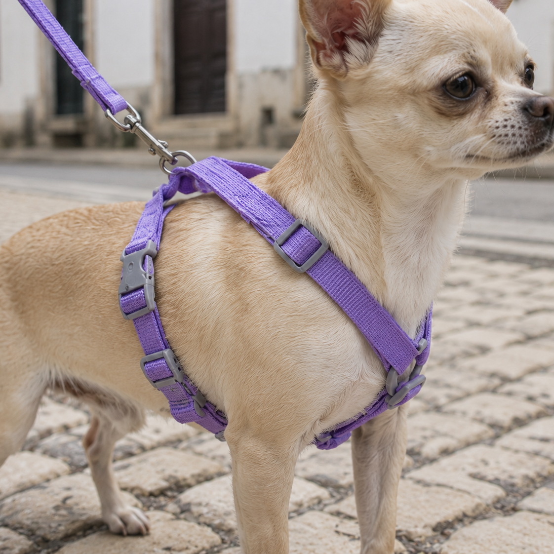 Colete Peitoral Ajustável para Cães Pequenos Guia Inclusa - MimoCao