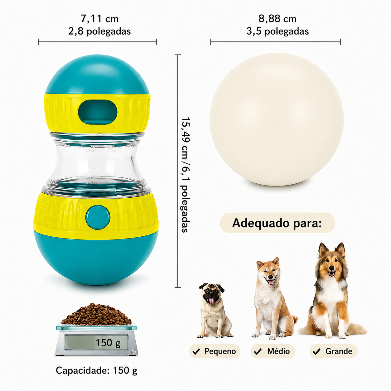 Brinquedo Interativo Dispensador de Petiscos para Cães - MimoCao