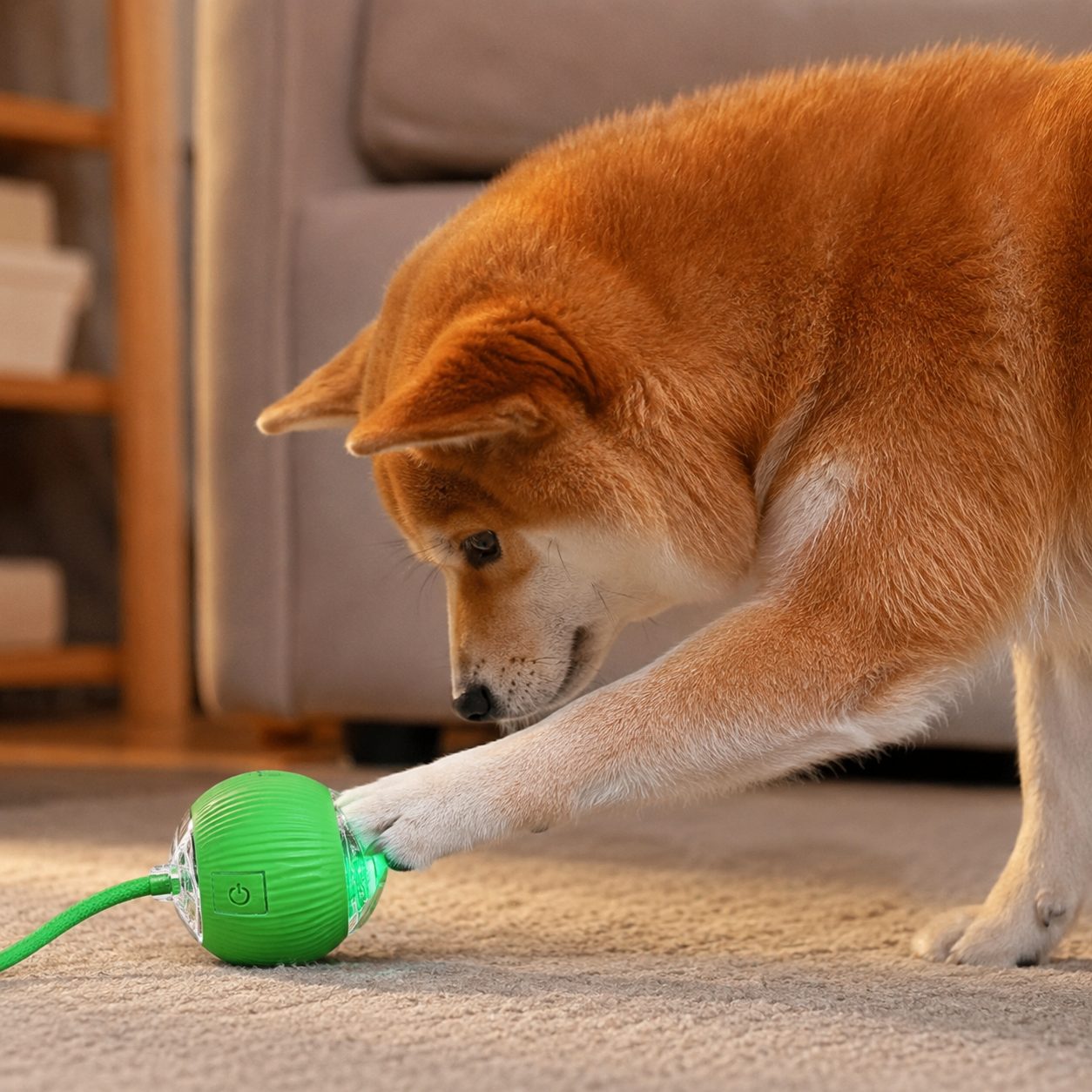 Brinquedo Bola Rolante Automática para Cães - MimoCao