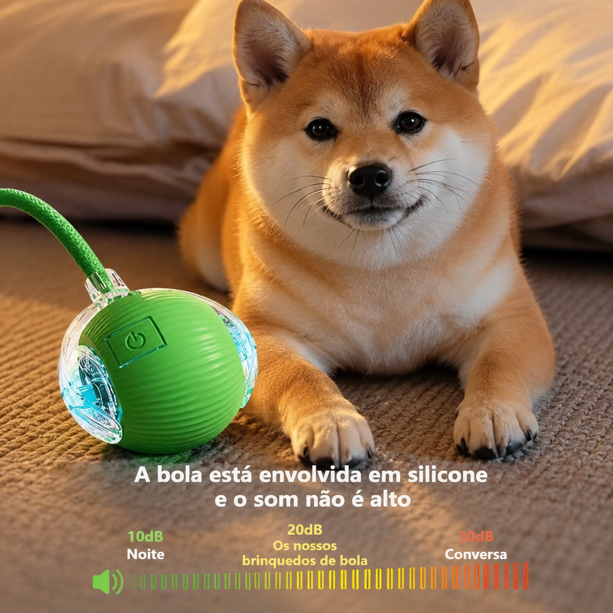 Brinquedo Bola Rolante Automática para Cães - MimoCao
