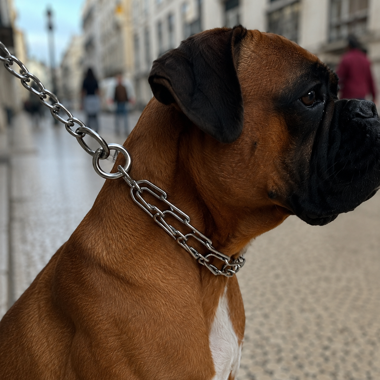Coleira Enforcadora Ajustável para Cães Aço Inox - MimoCao