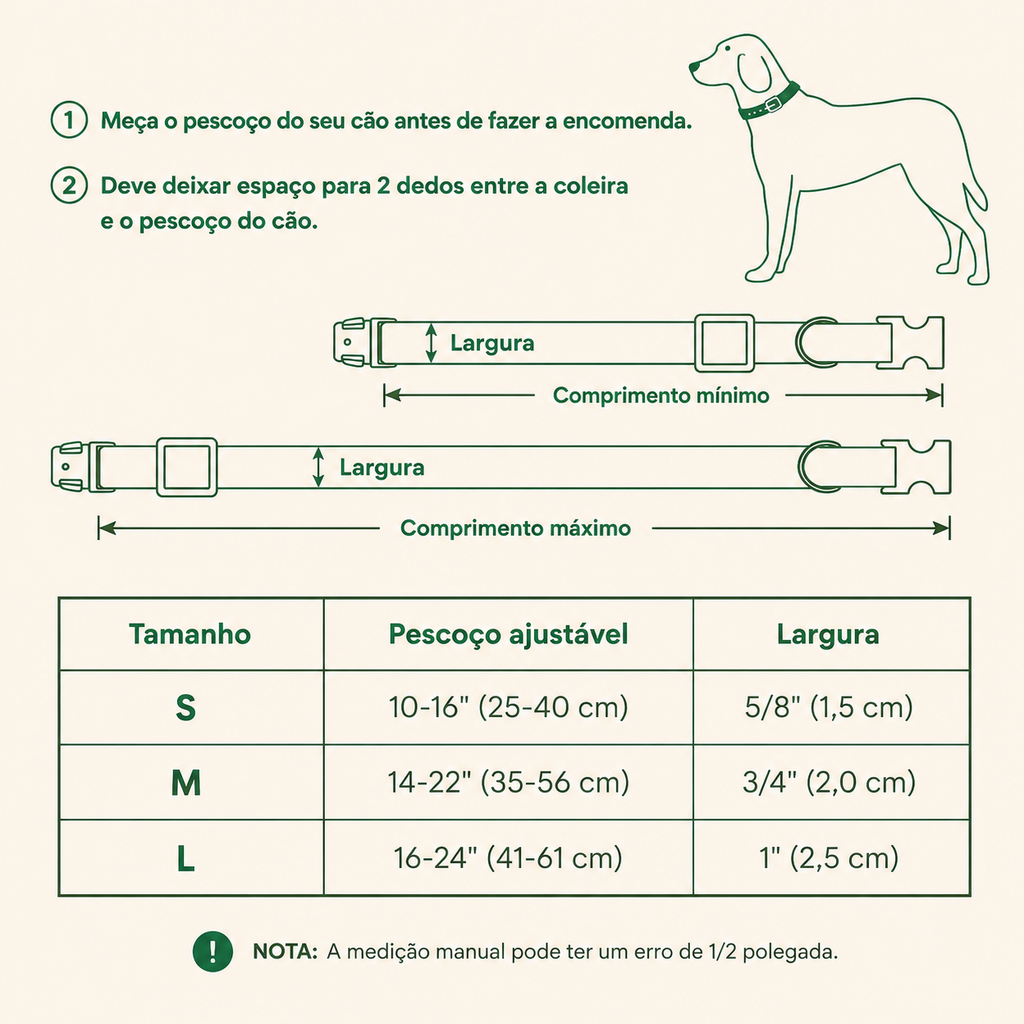 Coleira para Cães Personalizada - MimoCao