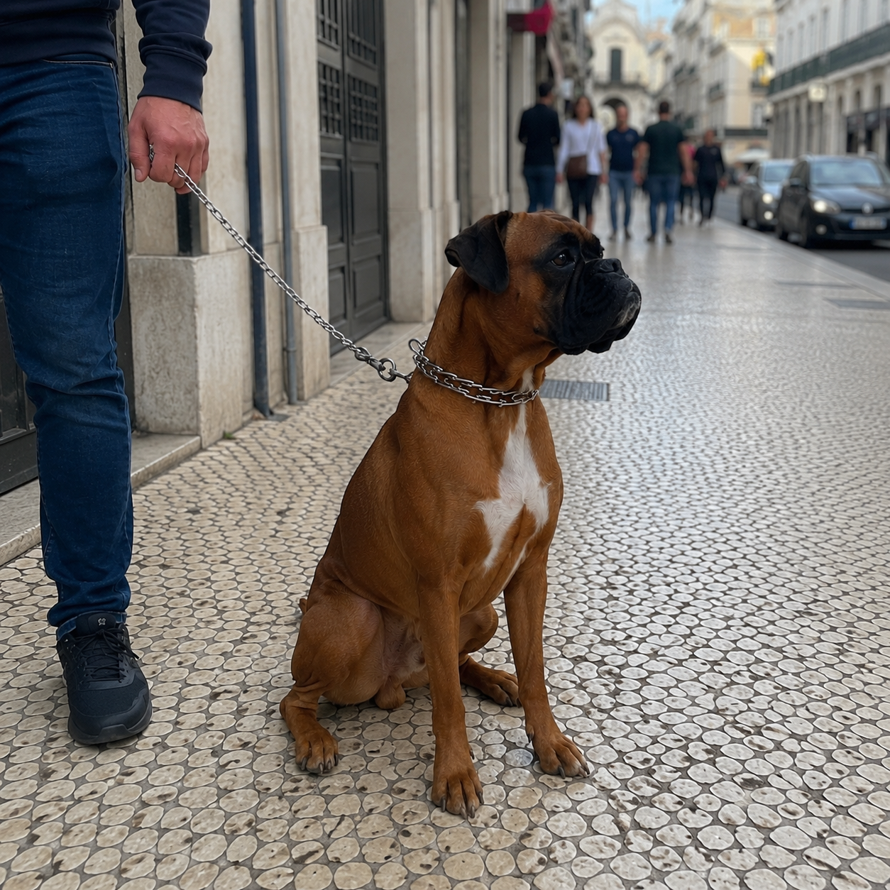 Coleira Enforcadora Ajustável para Cães Aço Inox - MimoCao