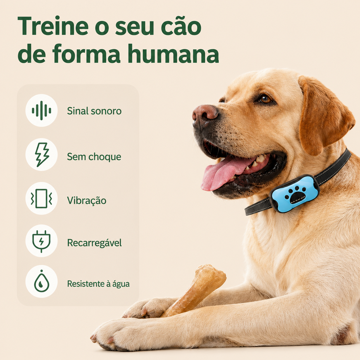 Coleira Antilatido Ultrassónica para Cães - MimoCao